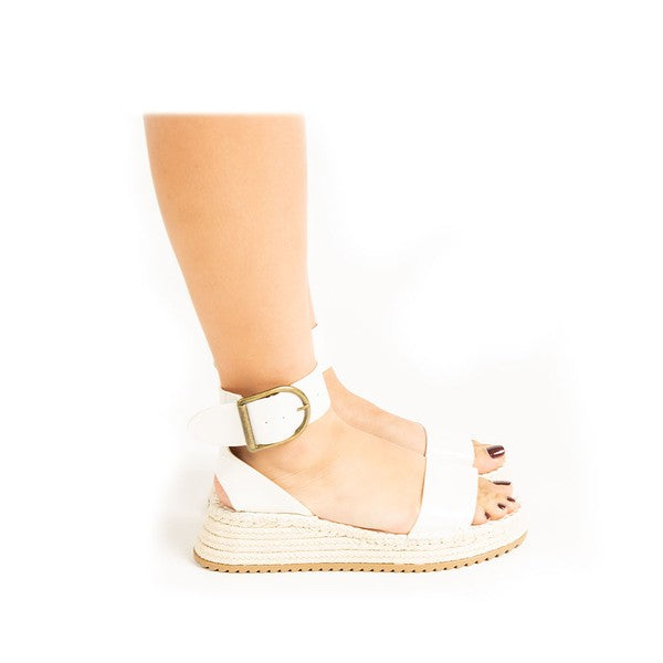 Kvinnors Wedge Sandal Ankelrem Syntetiskt 1