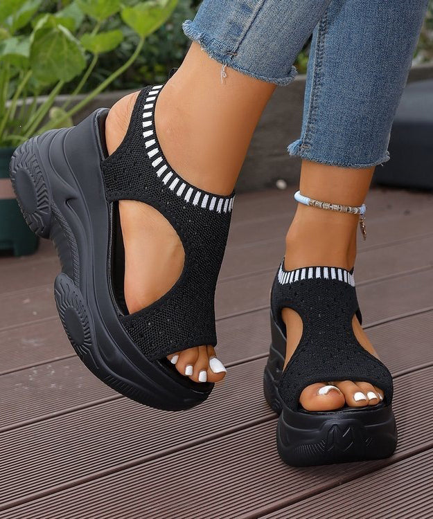 Kvinnors Wedge Sandaler Splicing 1