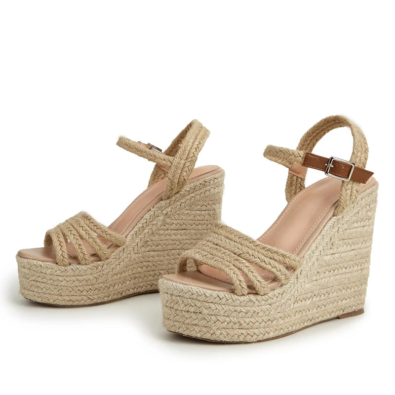 Kvinnors Wedge Sandaler med Öppen Tå 4