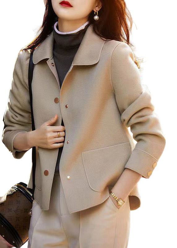 Kvinnors Yllejacka med Peter Pan-krage 0