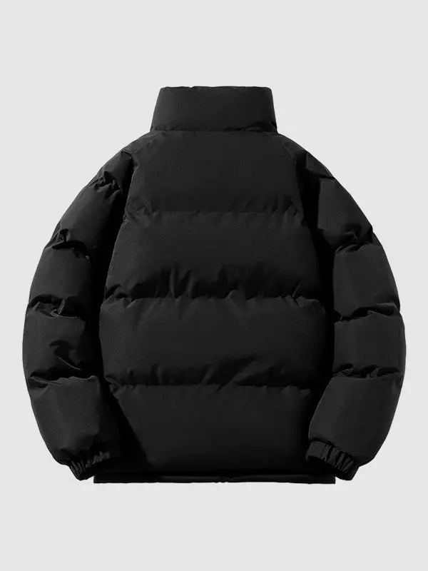 Lång Pufferjacka Herr Trendig Vadderad Design 4