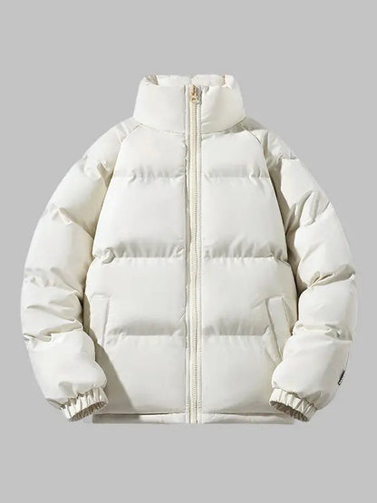 Lång Pufferjacka Herr Trendig Vadderad Design 6