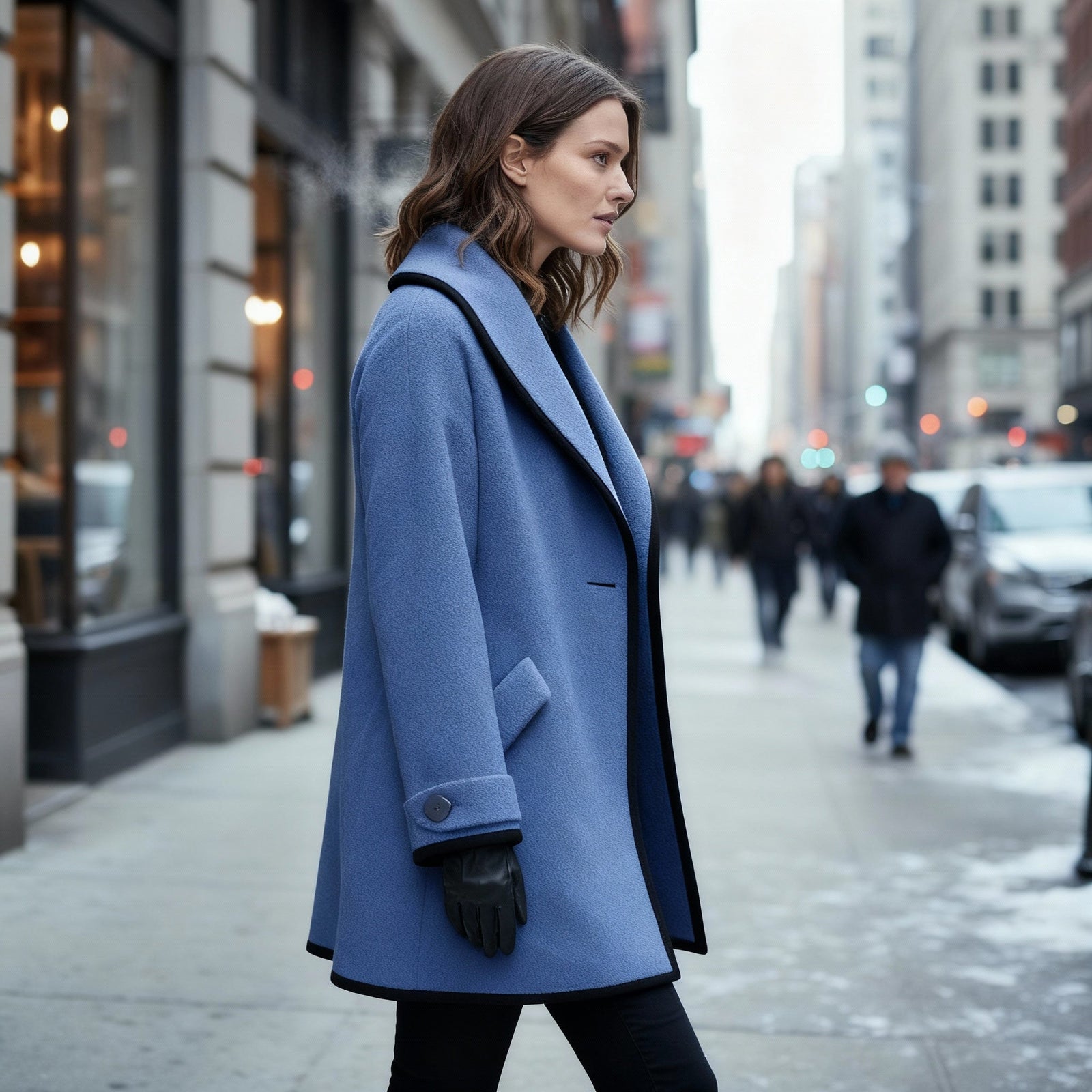 Lång Vinterjacka Dam Isolerad Modern Design 1