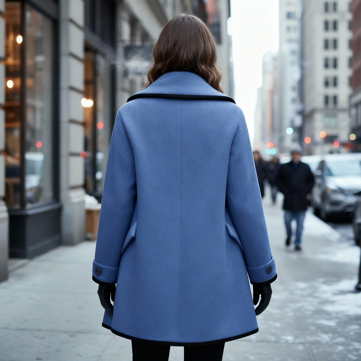 Lång Vinterjacka Dam Isolerad Modern Design 2