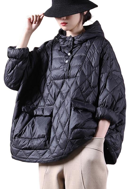 Lång Vinterjacka Dam Med Huva Och Fickor 0