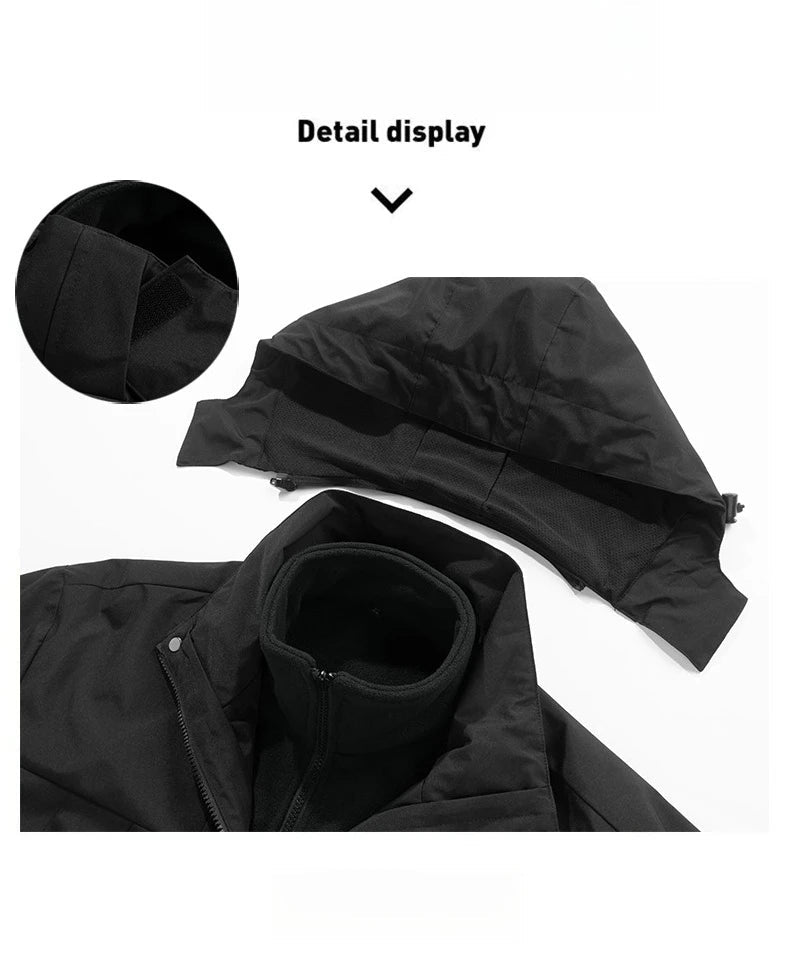 Lång Vinterjacka Dam med Huva och Vattentät Design 4