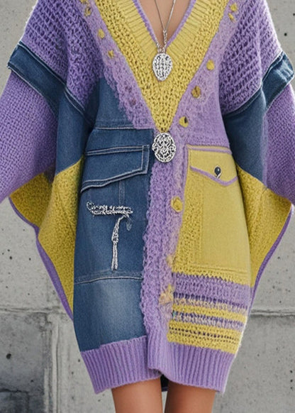 Långtröja för kvinnor med asymmetrisk design och batwing ärm 3