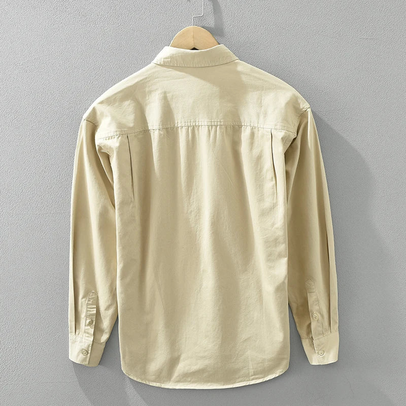 Herrskjorta Lapptäcksstil Relaxed Cotton 3