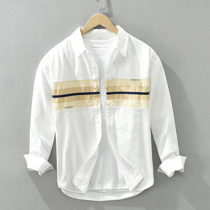 Herrskjorta Lapptäcksstil Relaxed Cotton 4