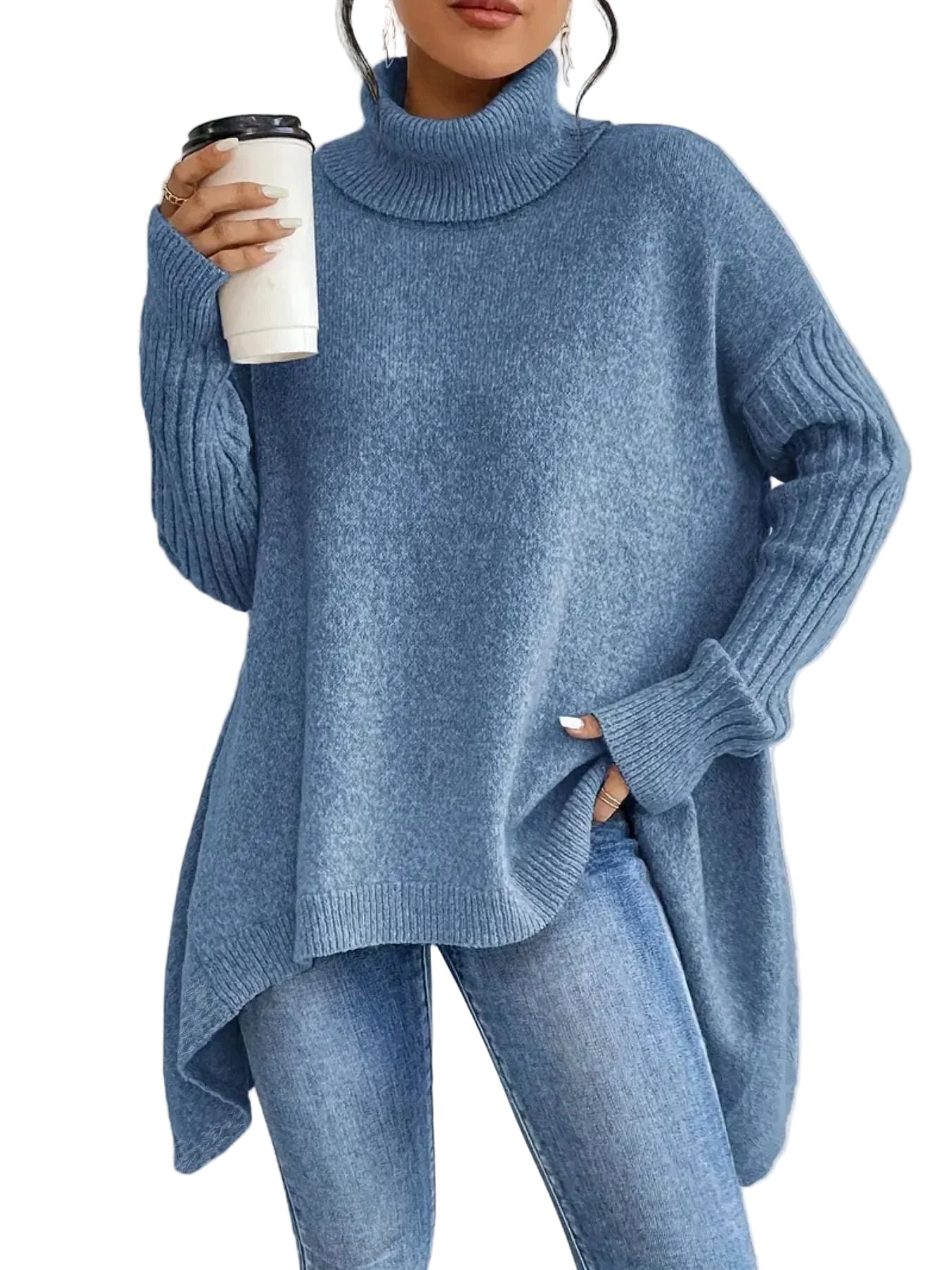 Lindex Dam Tröja Överdimensionerad Med Asymmetrisk Fåll 0