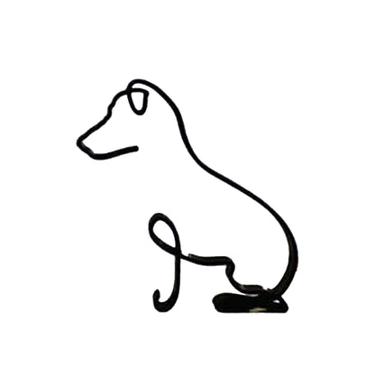 Minimalistisk hund konstskulptur