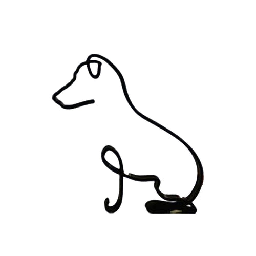 Minimalistisk hund konstskulptur