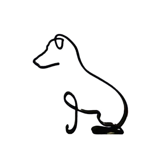 Minimalistisk hund konstskulptur