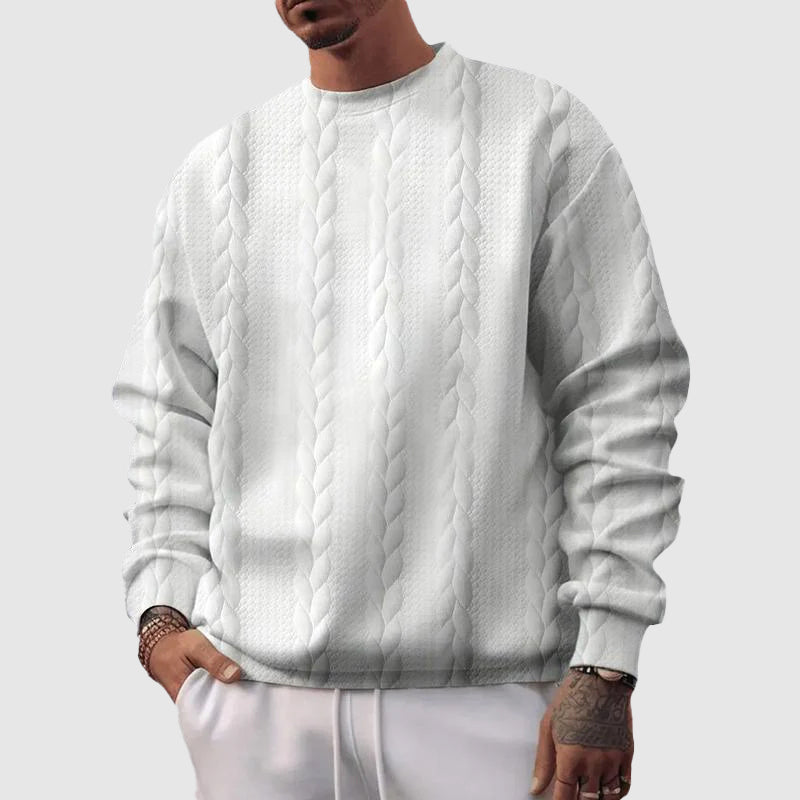 Man Sweatshirt Loose Jacquard 1