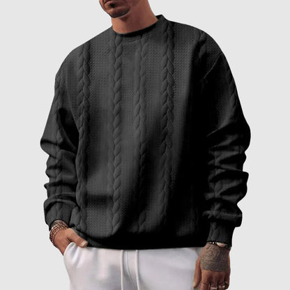 Man Sweatshirt Loose Jacquard 2