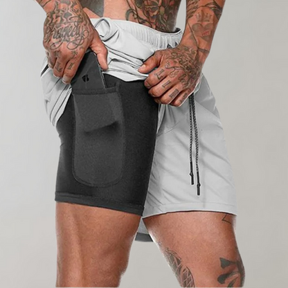 Mäns 2-i-1 Fitnessshorts för Aktiv Livsstil 5