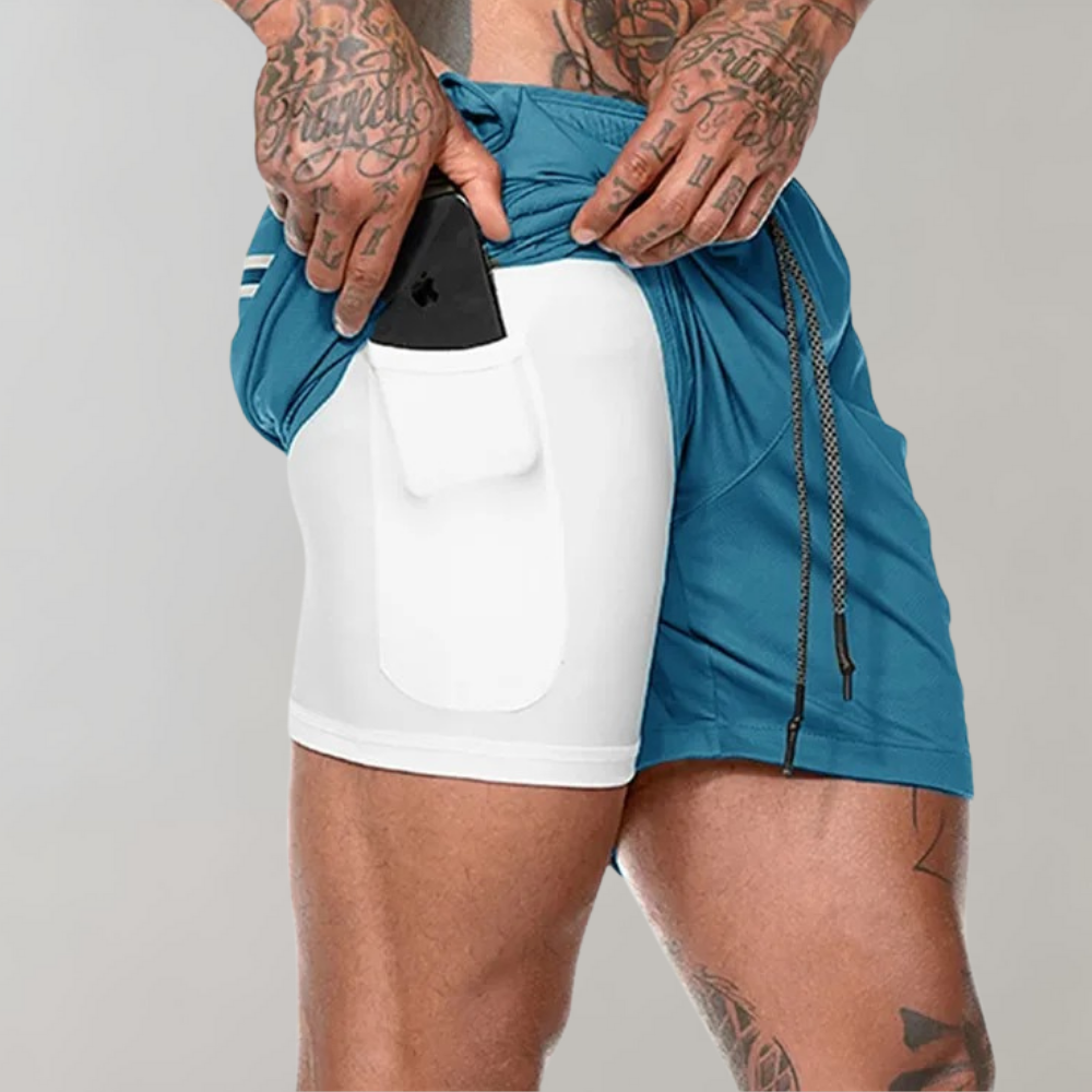 Mäns 2-i-1 Fitnessshorts för Aktiv Livsstil 8