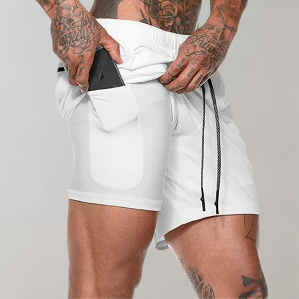 Mäns 2-i-1 Fitnessshorts för Aktiv Livsstil 9
