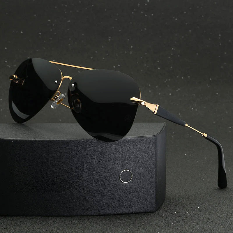 Mäns Aviator Solglasögon med Dubbelbro 0