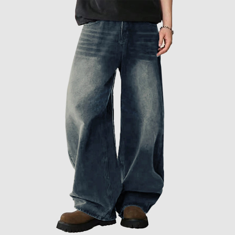 Mäns Baggy Jeans med Bred Benform 3