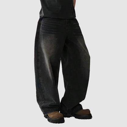 Mäns Baggy Jeans med Bred Benform 4