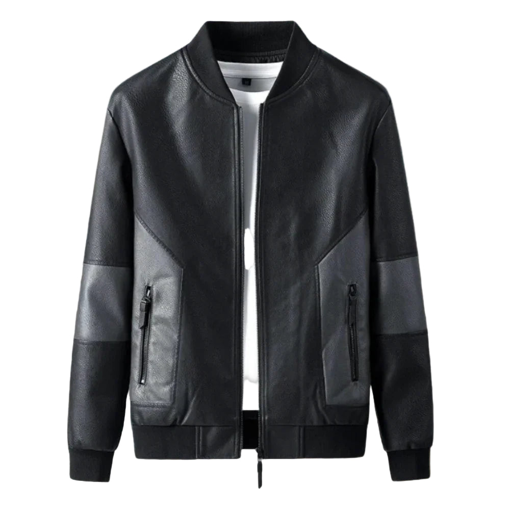 Mäns Bomberjacka med Ribbad Krage 0