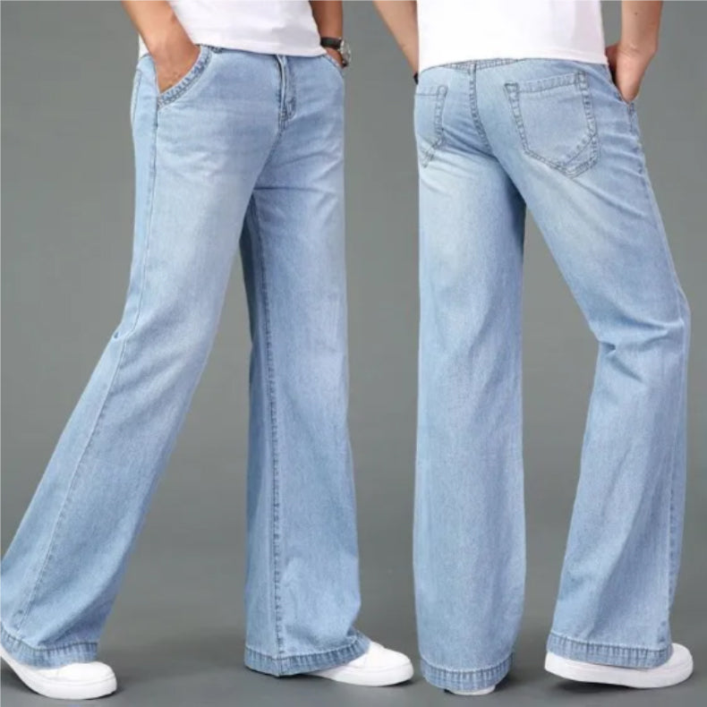 Mäns Bootcut Jeans Retro Stil 5