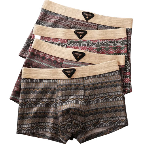 Mäns Boxershorts Geometriskt Mönster med U-Formad Påse 0
