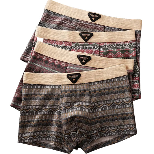 Mäns Boxershorts Geometriskt Mönster med U-Formad Påse 0