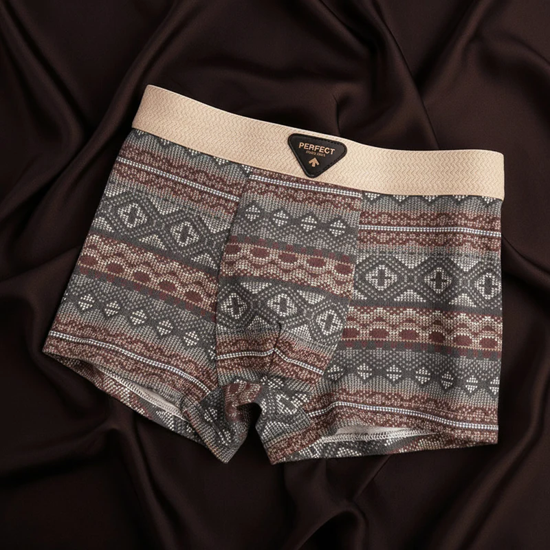 Mäns Boxershorts Geometriskt Mönster med U-Formad Påse 1
