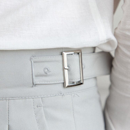 Mäns Byxor Slimmad Med Spänne Modern Stil 5