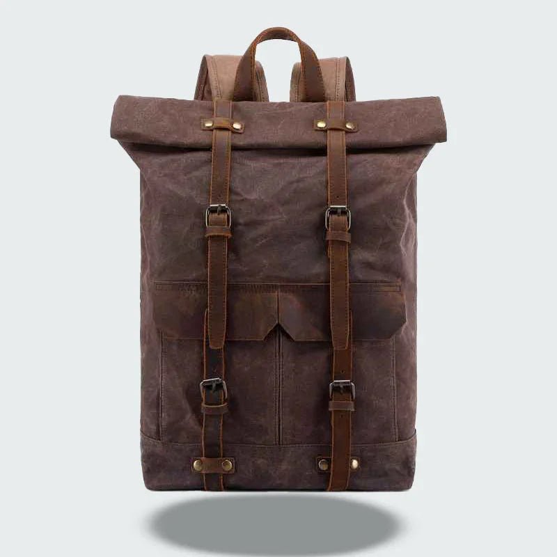 Mäns Campingryggsäck Vattentät Vintage Stil 1