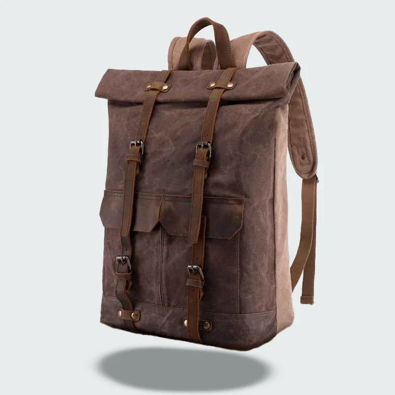 Mäns Campingryggsäck Vattentät Vintage Stil 4