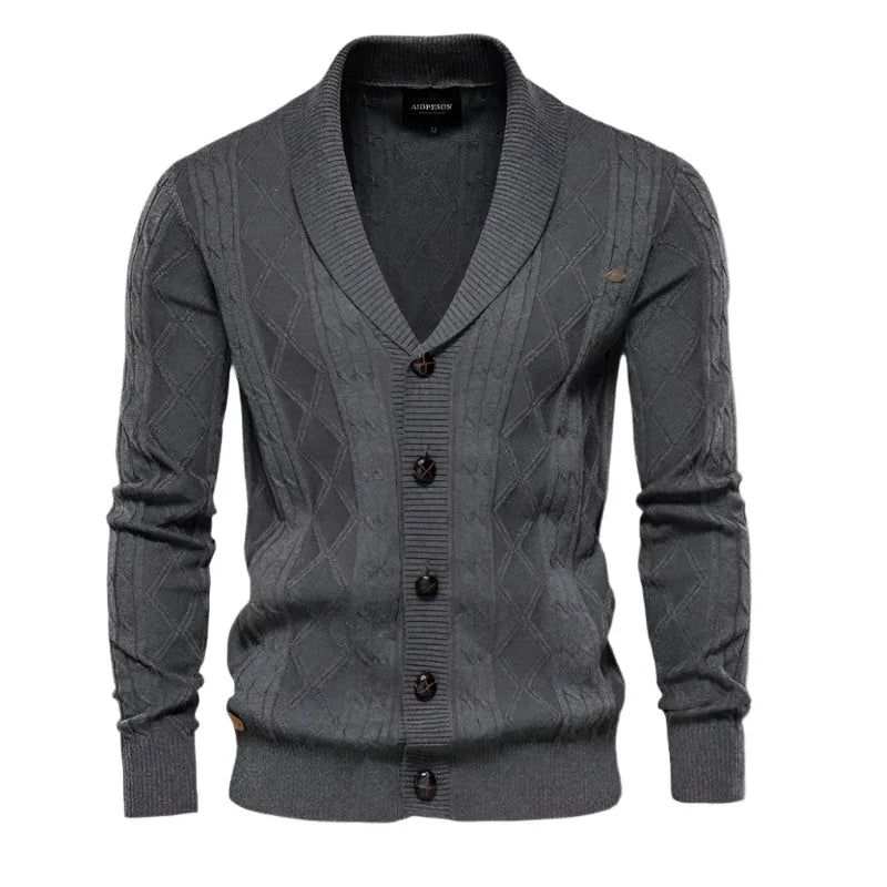 Mäns Cardigan Klassisk Stil 7