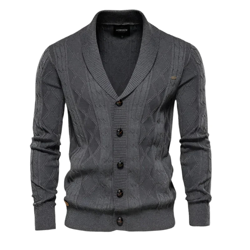 Mäns Cardigan Klassisk Stil 7