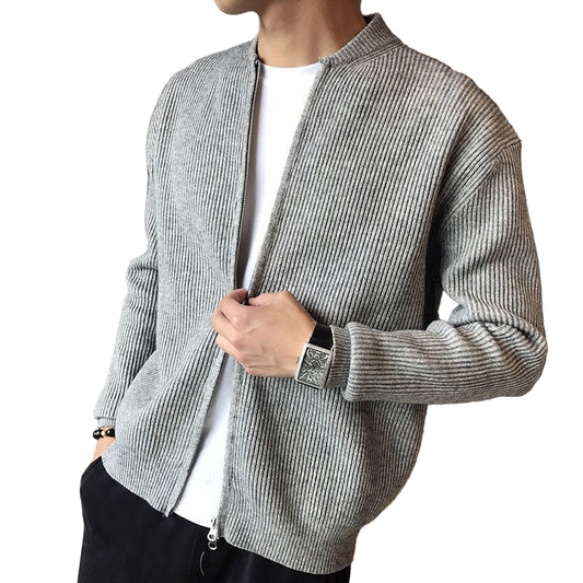 Mäns Cardigan Med Dragkedja Klassisk Stil 0