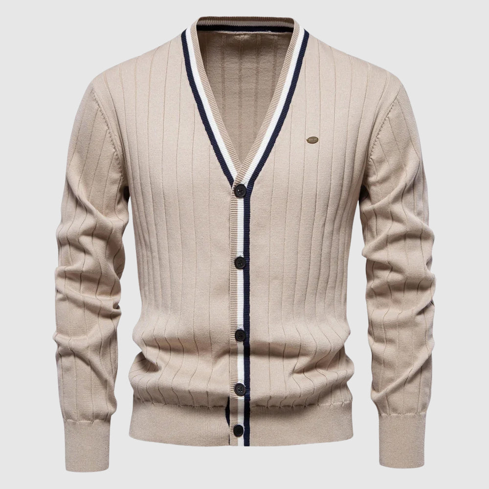 Mäns Cardigan med V-ringning 1