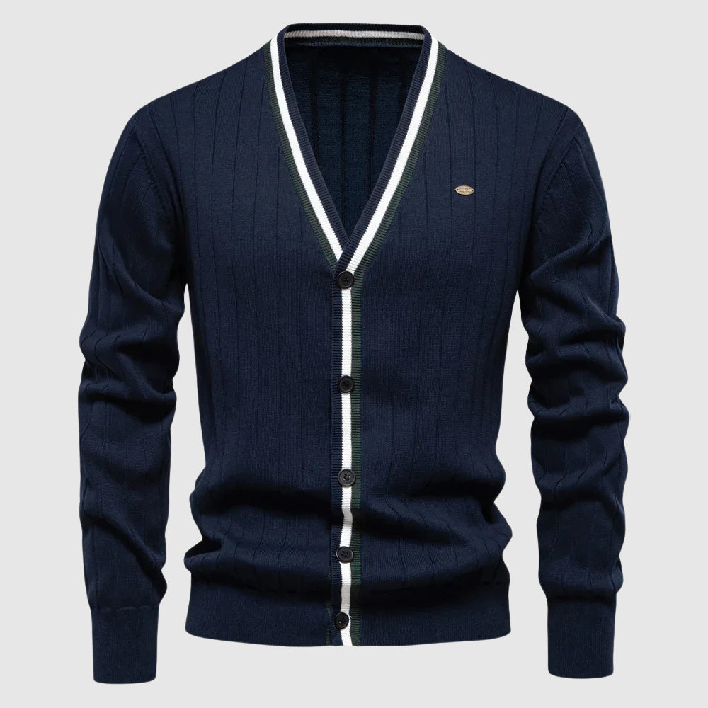 Mäns Cardigan med V-ringning 3
