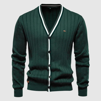 Mäns Cardigan med V-ringning 4