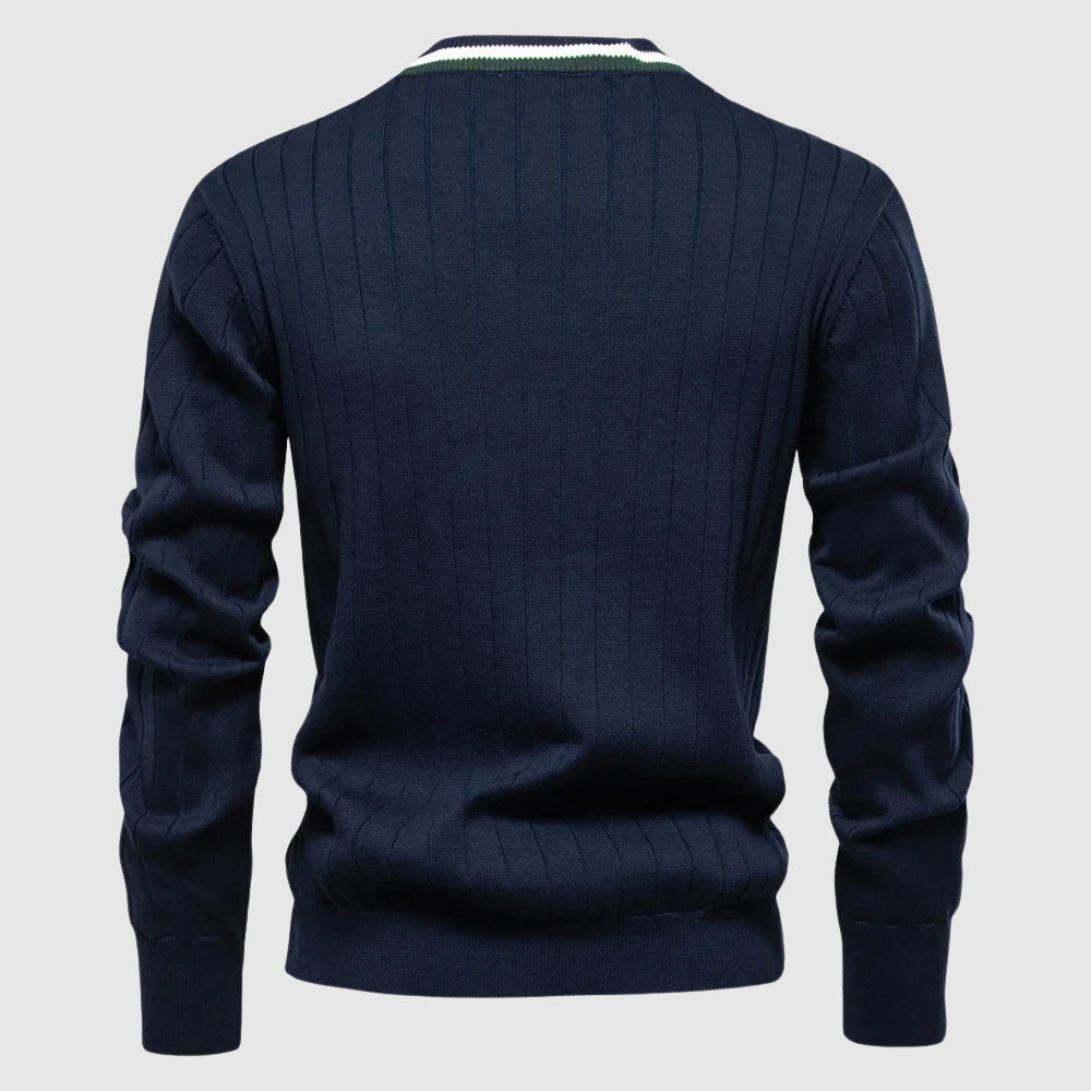 Mäns Cardigan med V-ringning 5