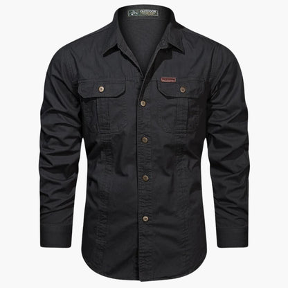 Mäns Cargo-skjorta Urban Stil 4