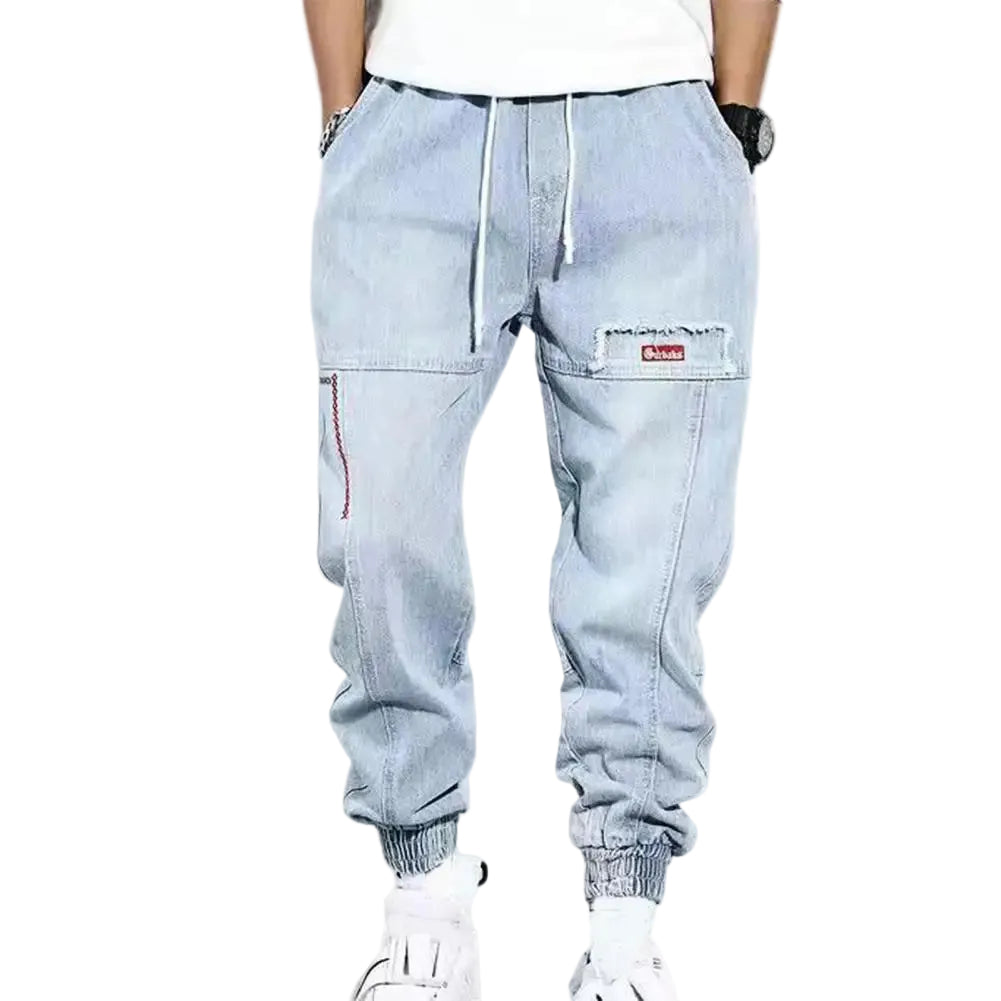 Mäns Cargo Byxor Avsmalnande Hiphop Stil 0