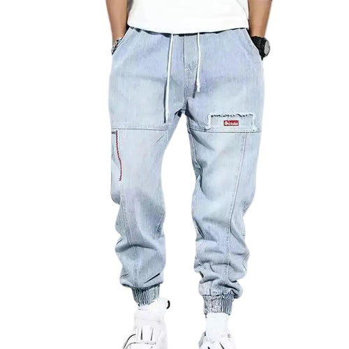 Mäns Cargo Byxor Avsmalnande Hiphop Stil 0