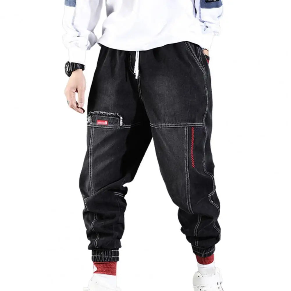 Mäns Cargo Byxor Avsmalnande Hiphop Stil 1