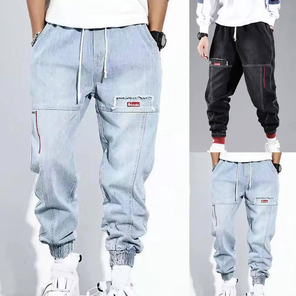 Mäns Cargo Byxor Avsmalnande Hiphop Stil 2
