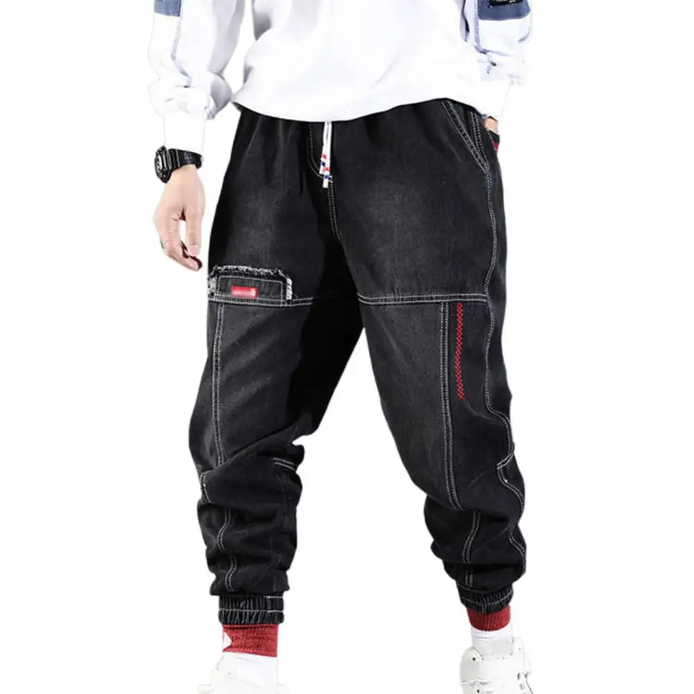 Mäns Cargo Byxor Avsmalnande Hiphop Stil 6