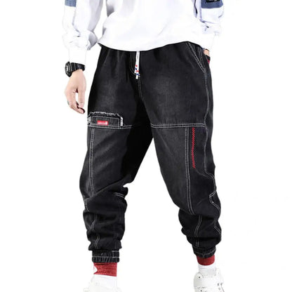 Mäns Cargo Byxor Avsmalnande Hiphop Stil 6