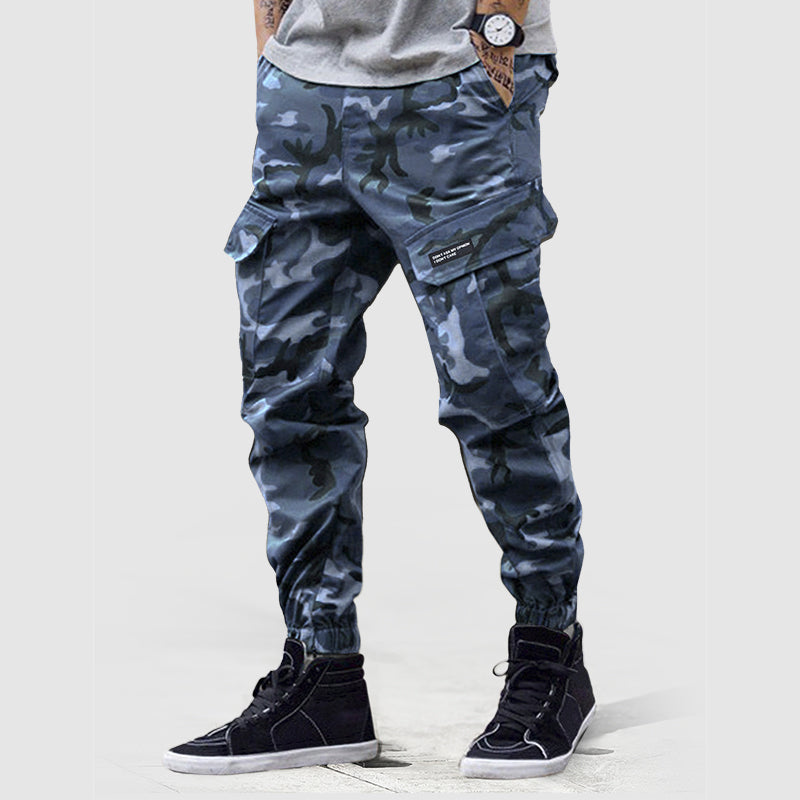 Mäns Cargo Joggers Kamouflagetryck 1