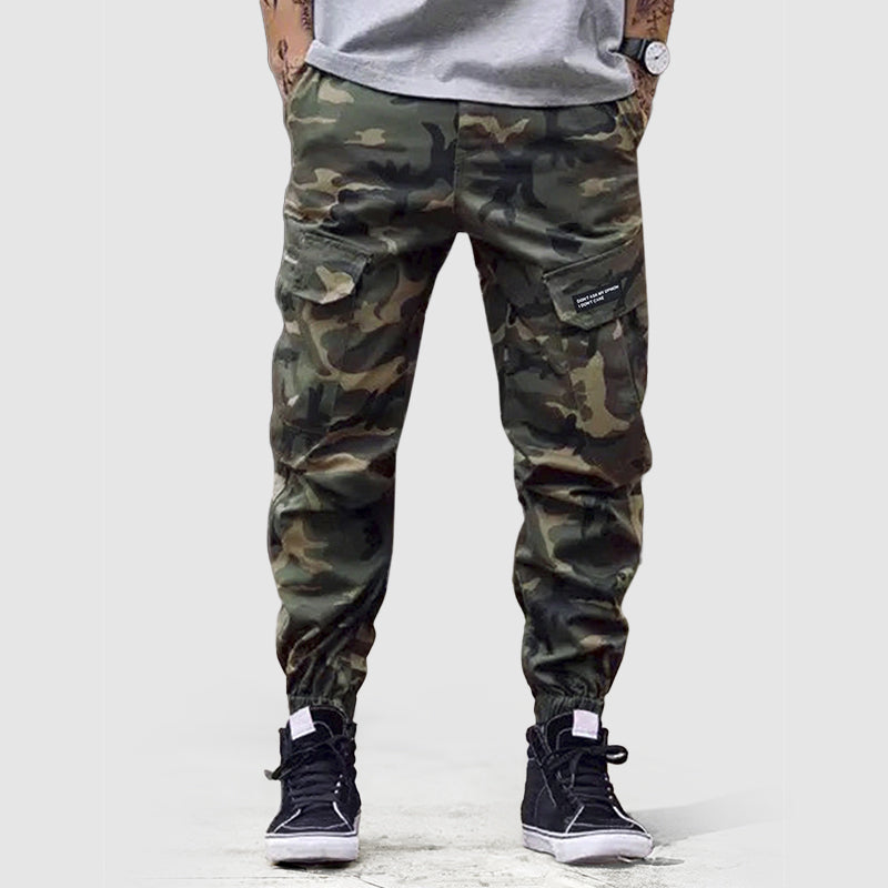 Mäns Cargo Joggers Kamouflagetryck 4