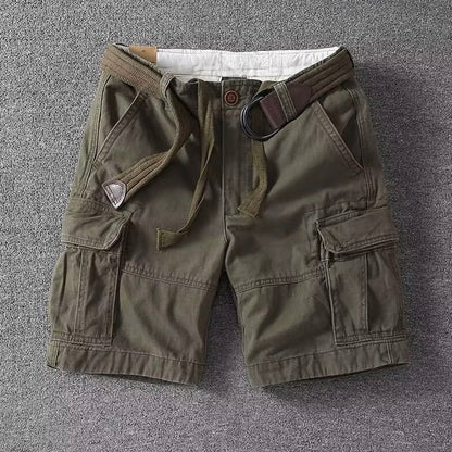 Mäns Cargo Shorts med Justerbar Midja 1